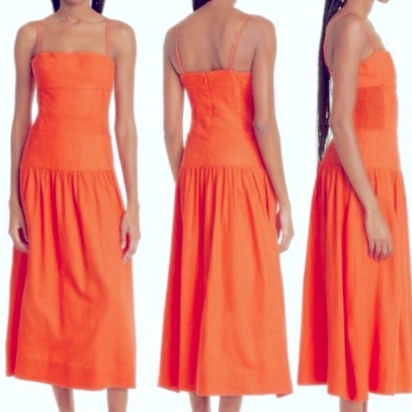 FARM Rio Dresses & Skirts - FARM Rio Orange Midi Sundress